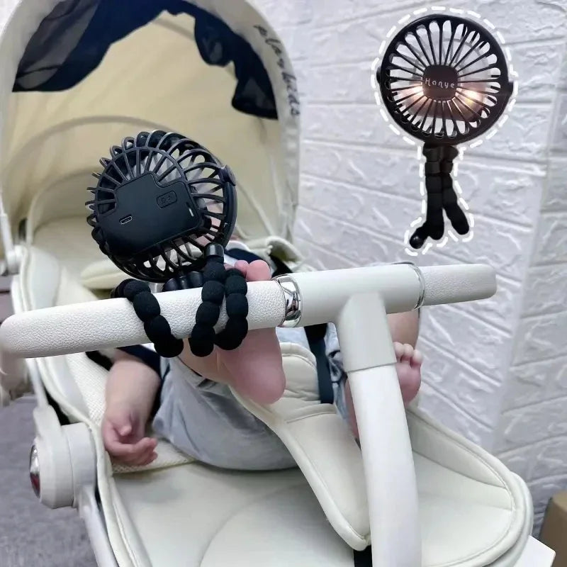 Flexible Baby Stroller Fan – Portable Clip-On Cooling Fan