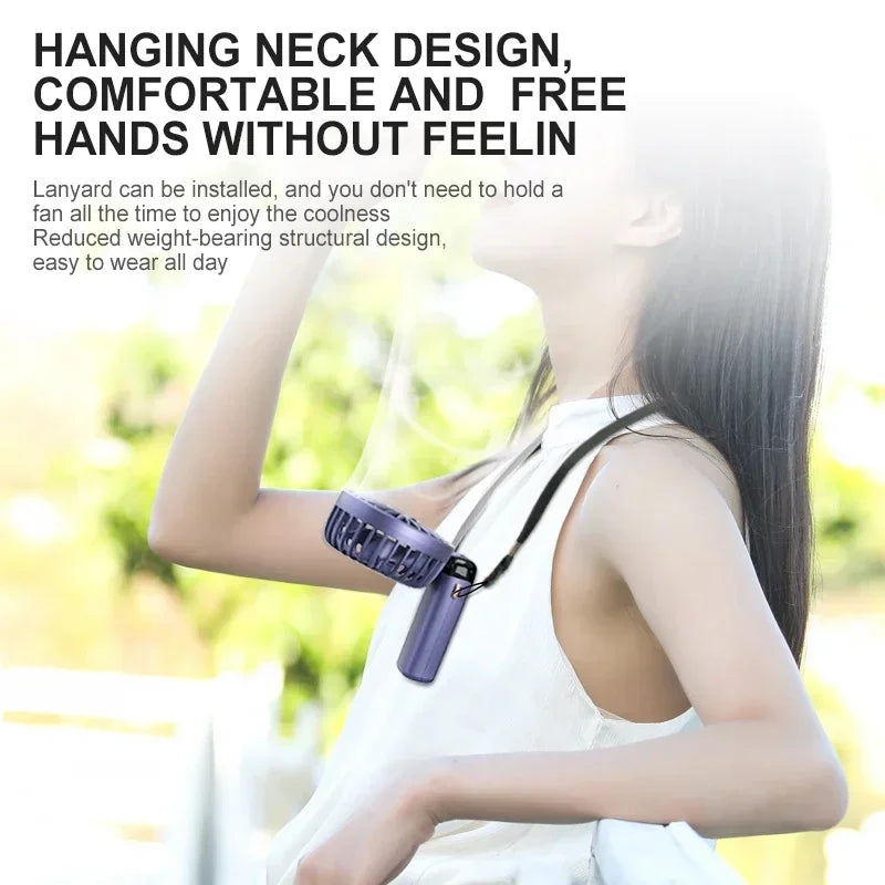 Portable Rechargeable Mini Fan with Digital Display