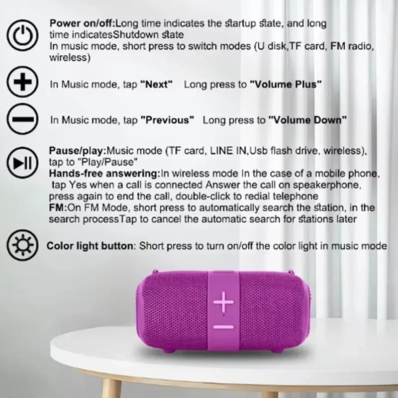 TG667 Portable Wireless Bluetooth Speaker