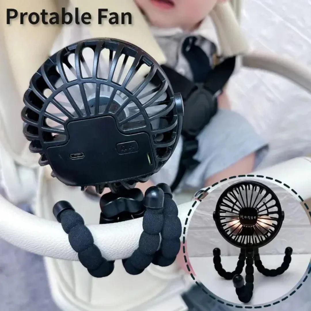 Flexible Baby Stroller Fan – Portable Clip-On Cooling Fan